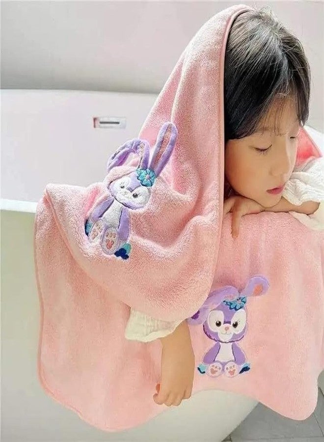 BEDSHED Microfiber Kids Bath Towels Quick Dry Super Absorbent Super Soft Bath Towel for Babies Toddler-Baby Towel for Boys and Girls (Pink, Pack of 1) - Image 2