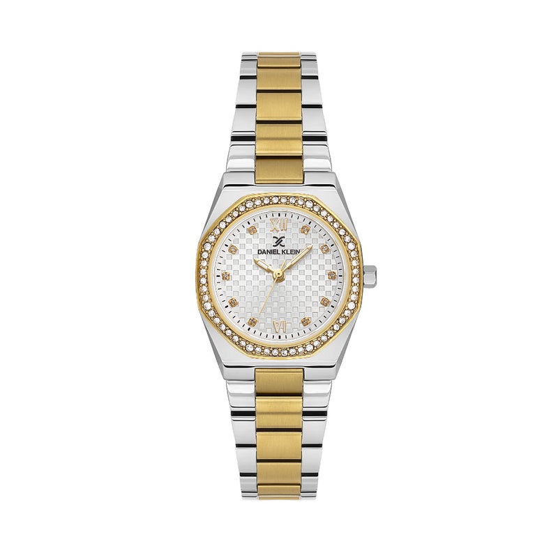 DANIEL KLEIN Premium Silver and Gold Stainless Steel Watch for Women DK.1.14099-4 - Image 1