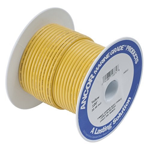 Ancor 101025 Tinned Copper Wire 18 AWG 08mm2 Yellow 250ft - Image 1