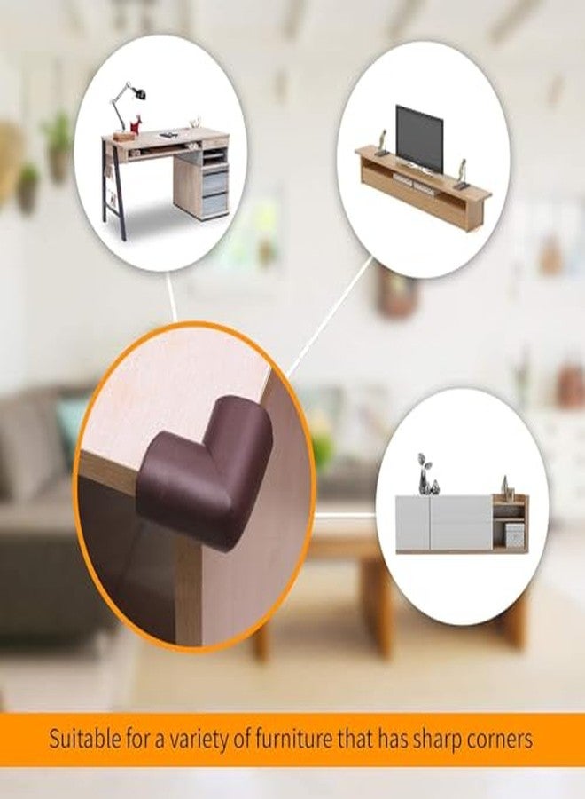 GLUN® Ultra Soft Pack of 2 Table Edge & 4 Piece Set Corner Proofing Guards Combo, Brown Colour (Each Edge 190x3x3cm) (Corner 5x5x3cm), Washable with Double Side Extra Strong Tape - Image 3