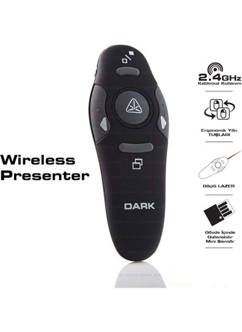 Dark - WP03 2.4GHz RF Wireless Presentation Remote with Red Laser - Image 1