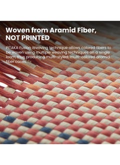 PITAKA pitaka for iPhone 16 Pro Case Compatible with MagSafe, Thin & Light iPhone 16 Pro Case with a Caseless Feel, 1500D Aramid Fiber Woven Tactile Woven Case - Sunset  - Image 4