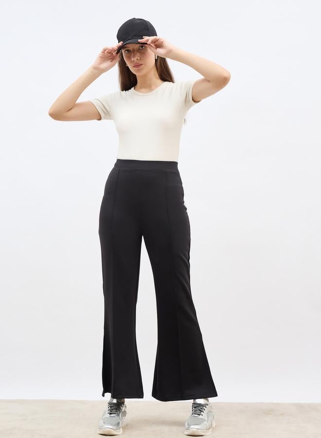 Styli Pintuck Detail Fit and Flare Pants - Image 1