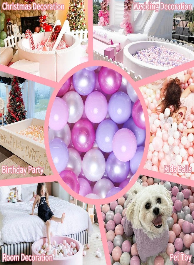 GOGOSO Ball Pits Balls Toddlers 50 100 200 500 Plastics Shape Ball Non-Phthalate Non-BPA Non-Toxic 2.2-Inch Crush Proof Play Balls, 5Colors for Mermaid Party,50pcs Balls - Image 3