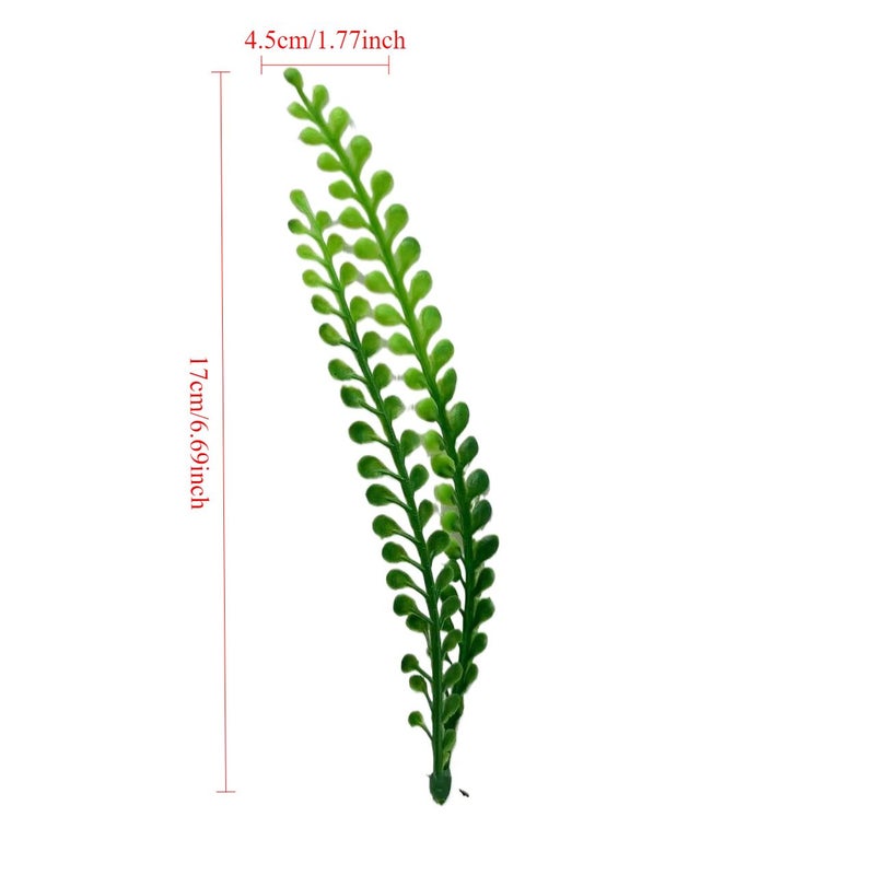 50 Pcs Artificial Gradient Green Fern Plants Greenery Persian Grass Asparagus UV Protected Faux Flowers Plastic Leaf Decorations For Indoor Outdoor Porch Garden - Image 5