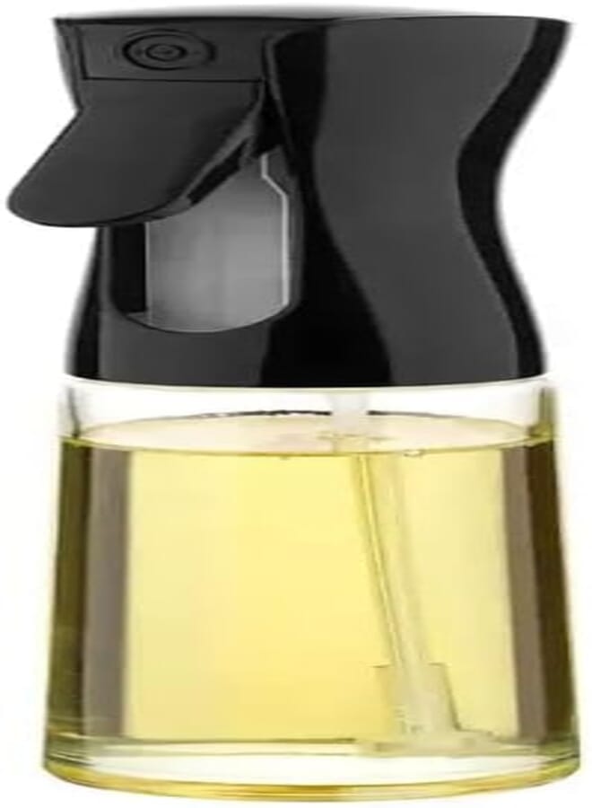 Next store Clear Glass Oil Sprayer for Cooking, Baking, Grilling, Practical Oil Control Design, Perfect for Kitchen and Healthy Food Preparation (Black)