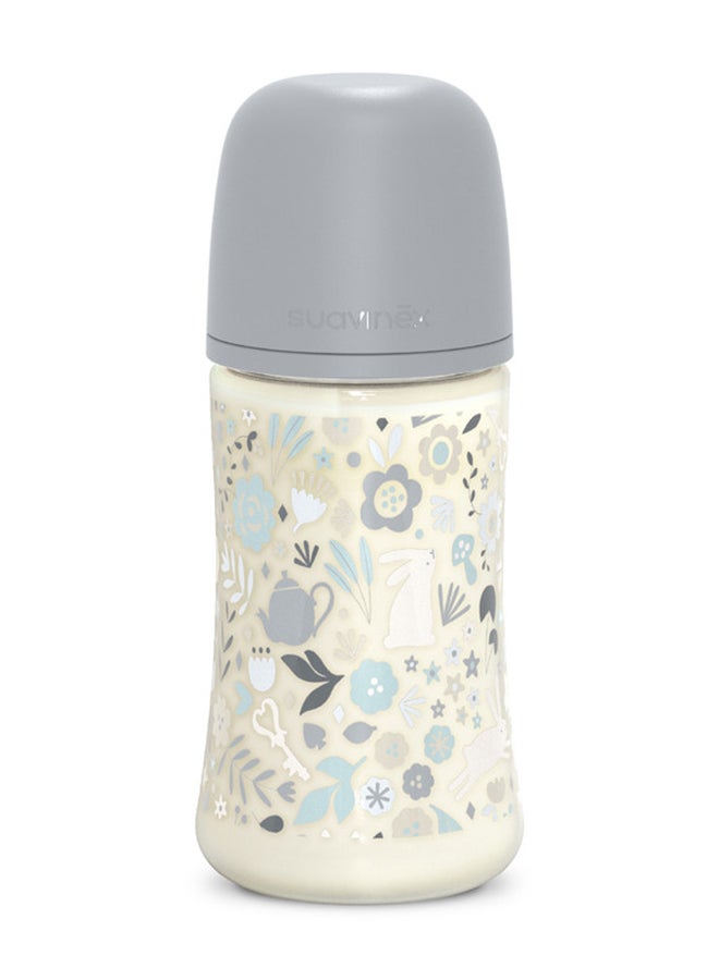 SUAVINEX Polyamide Baby Feeding Bottle With Medium Flow Physiological Nipple Teat, Mimics Natural Breastfeeding Experience, 3+ Months 270Ml - Blue - Image 2