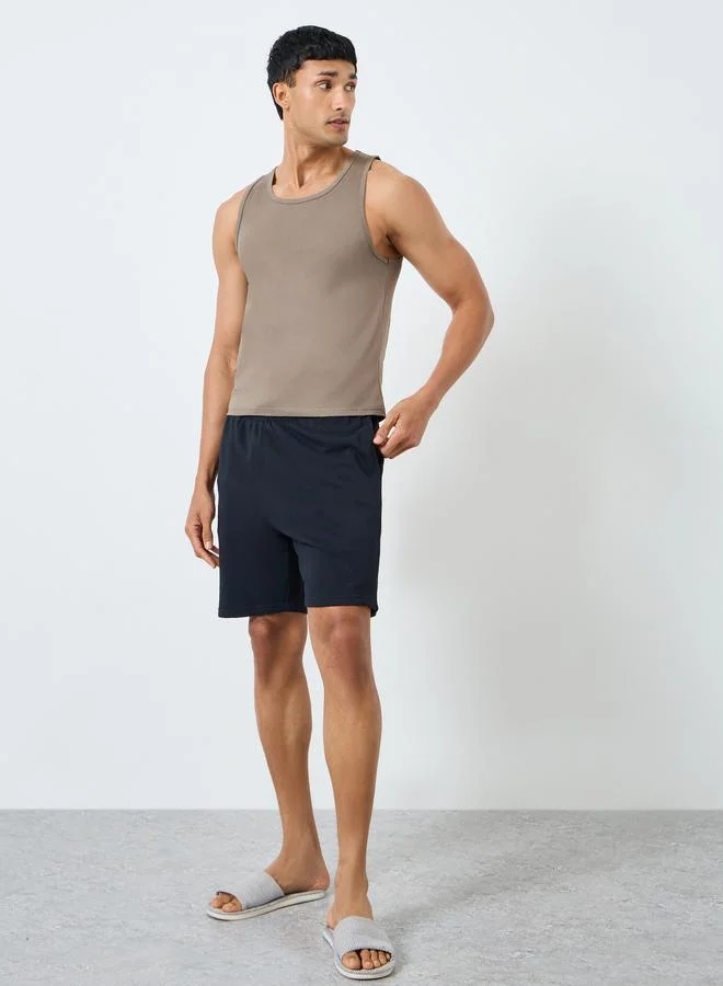 Styli  Pack of 2 - Men Brown Cotton Vest for Men | Best Price UAE
