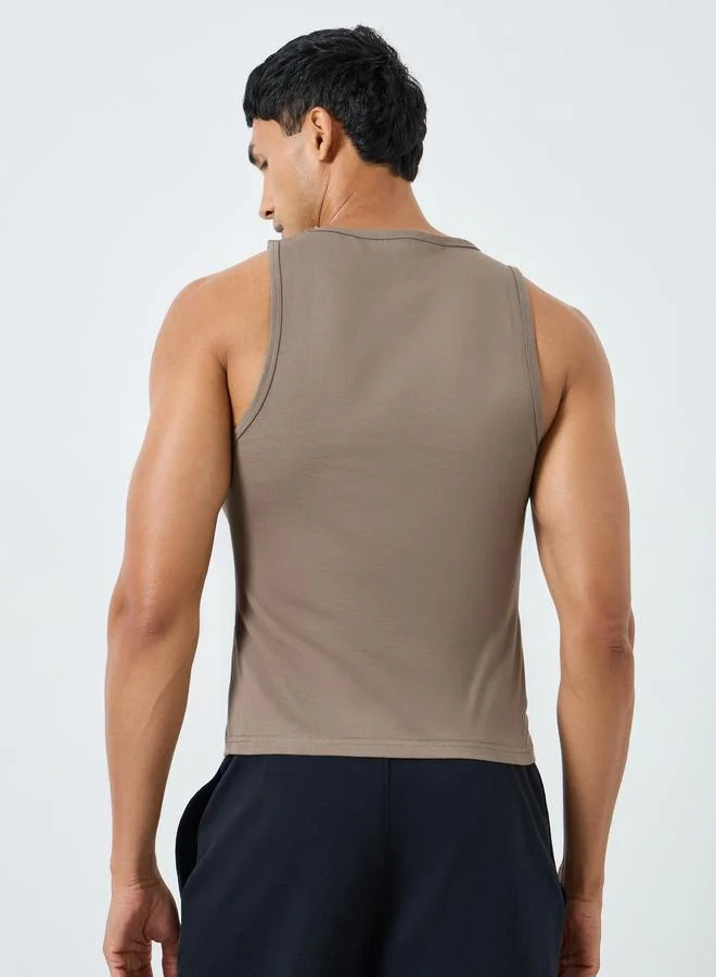 Styli  Pack of 2 - Men Brown Cotton Vest for Men | Best Price UAE