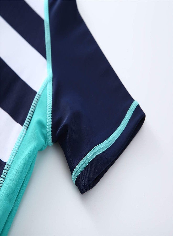 Wishere Baby-Boy's Rash Guard Shirt Upf 30+ Swimsuit, Striped, 0-3 Months - Image 3