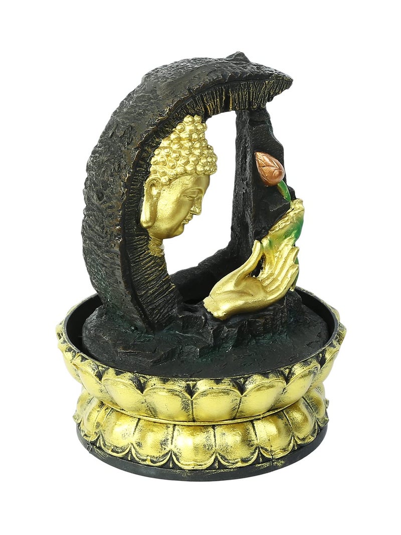TAYHAA TAYHAA Arch Style Hand Sculpted Buddha Indoor Water Fountain with Light  - Image 5