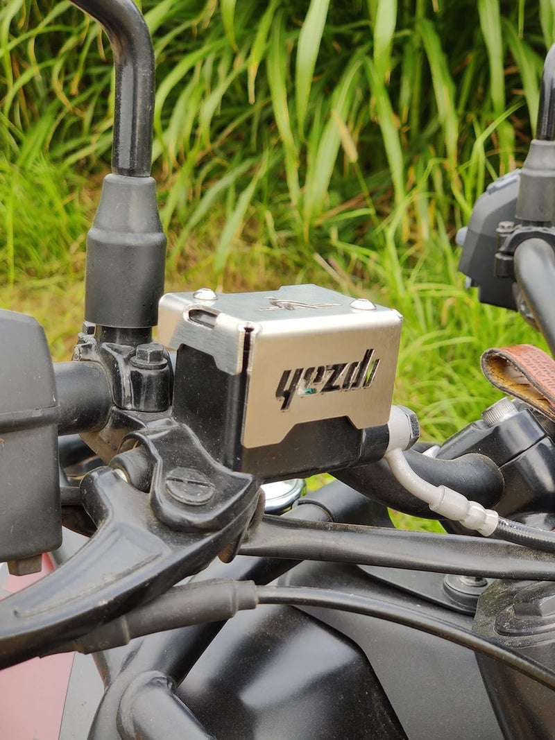 Auto Infinity Front Reservoir Guard Compatible With Yezdi Adventure (Full Cover) (Silver, Pack of 1) - Image 3