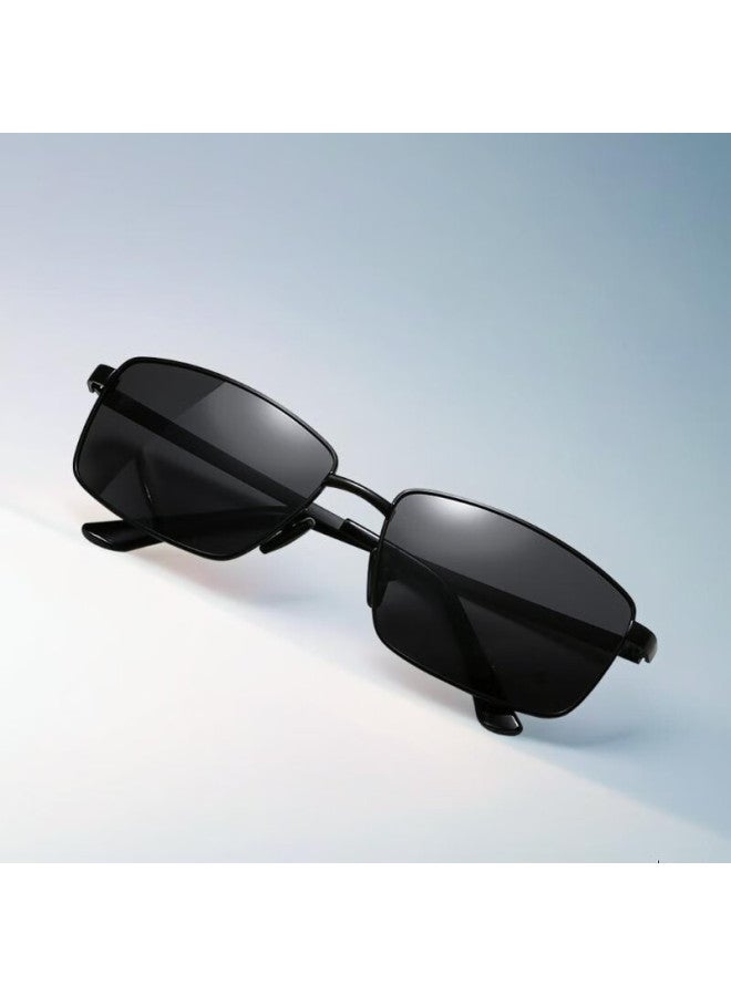 Shi Yun Shiyun Classic Aviator Sungl For Men And Women, Fishing And Driving Sungl, Anti-glare Frog-eye Gl, Lightweight, Black - Image 2
