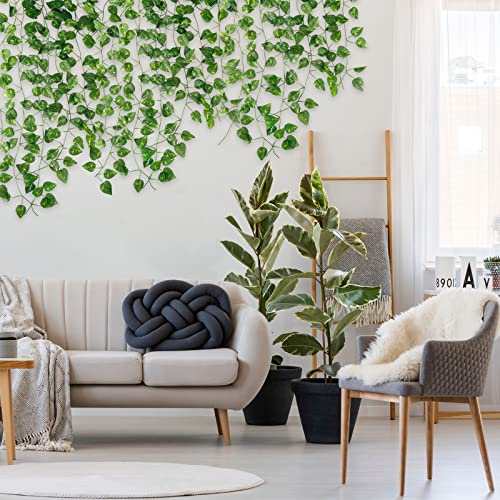 CEWOR 14 Pack 98ft Artificial Ivy Greenery Garland, Fake Vines Hanging Plants Backdrop for Room Bedroom Wall Decor, Green Leaves for Jungle Theme Christmas Party Wedding Decoration - Image 3