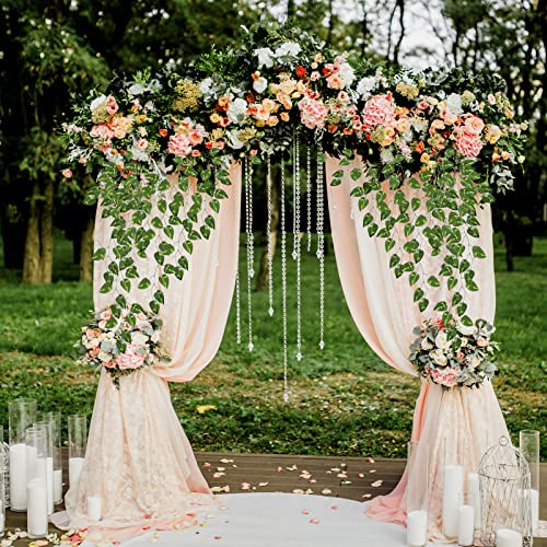 CEWOR 14 Pack 98ft Artificial Ivy Greenery Garland, Fake Vines Hanging Plants Backdrop for Room Bedroom Wall Decor, Green Leaves for Jungle Theme Christmas Party Wedding Decoration - Image 5