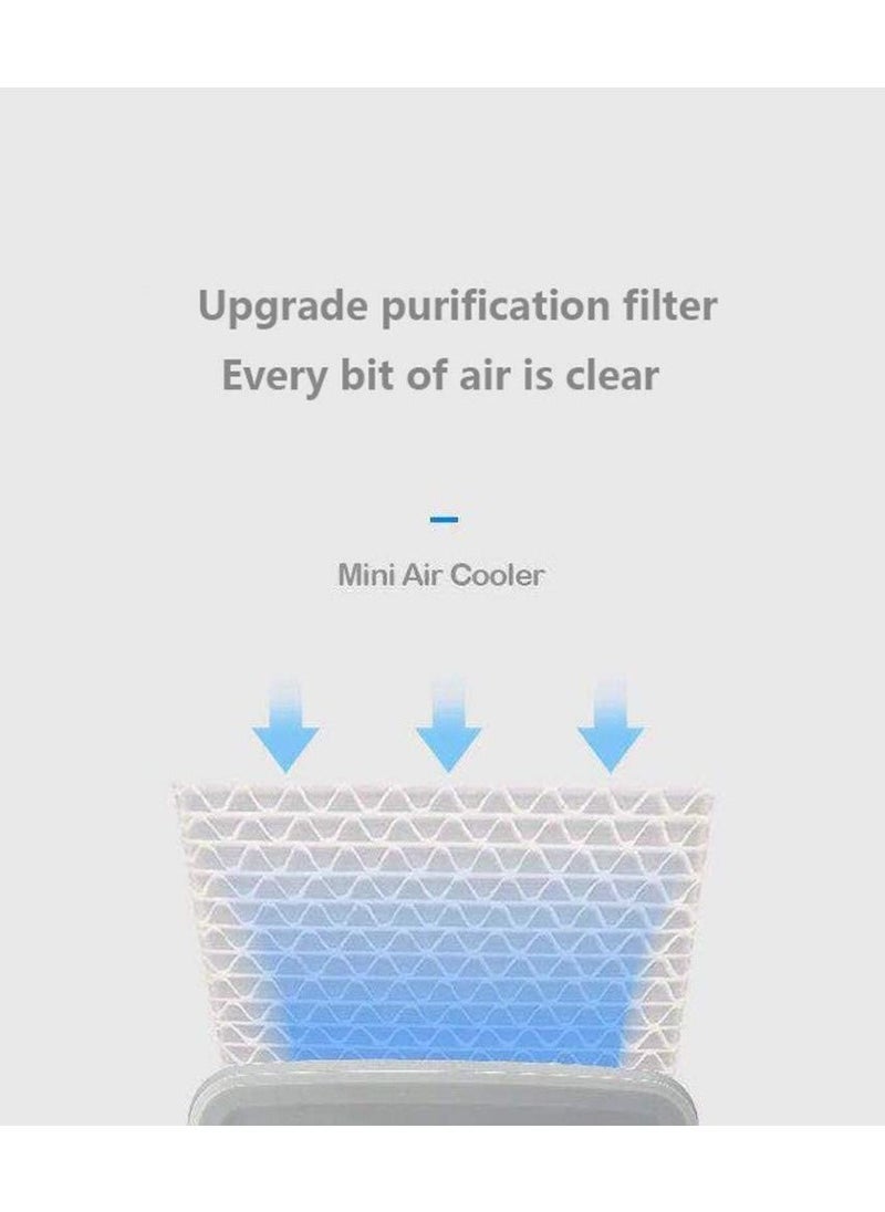 Generic - Mini Air Portable Air Conditioner 4 IN 1 Evaporative Air Cooler Personal Space Air Cooler With 3 Wind Speeds And 7 Color Lights USB Powered Mini Air Cooler With Spray Aromatherapy Humidifier - Image 1