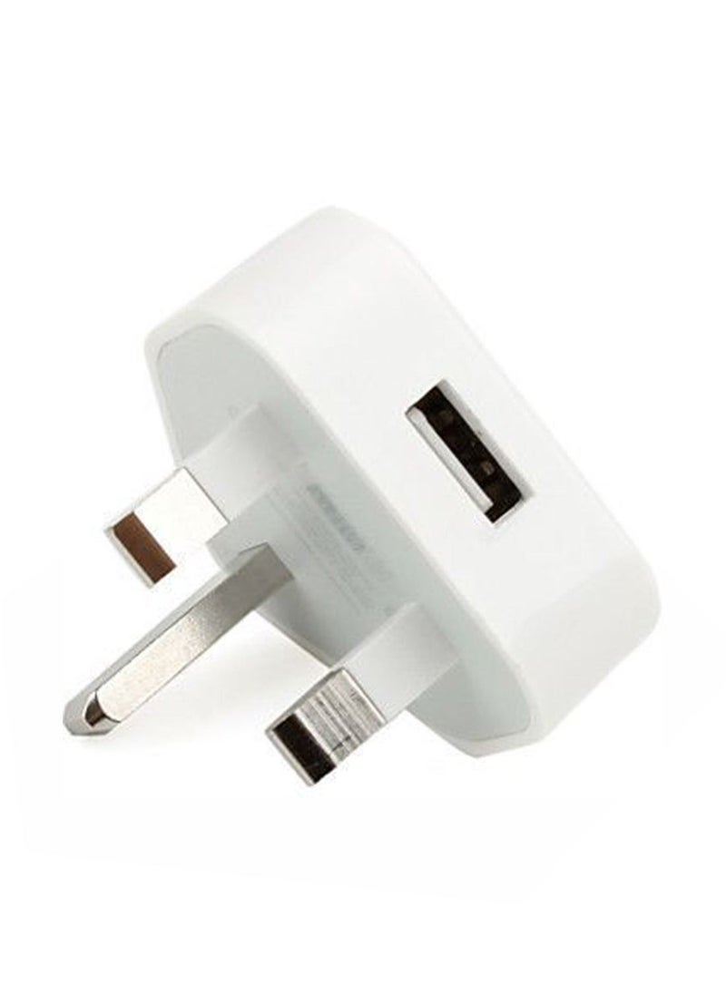 Generic - USB Adapter Plug For Apple iPhone 4/5/iPad/iPod Touch White - Image 1