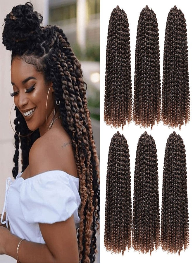 YOROSTAR 6 Packs Passion Twists Hair 18inch Ombre Water Wave Crochet Hair for Butterfly Soft Locs Synthetic Hair for Passion Twist Long Bohemian Locs Braiding Hair Extensions (18" 6packs T30#) - Image 1