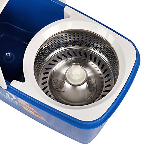 Kleeno Cello Super Clean Spin Mop Bucket, 3Pcs Set, Blue, Plastic - Image 3