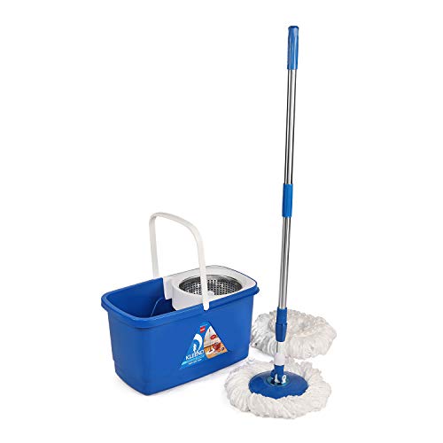 Kleeno Cello Super Clean Spin Mop Bucket, 3Pcs Set, Blue, Plastic - Image 2