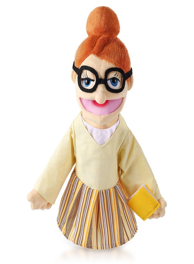 ZJoey Role Play Hand Puppets Hand Plush Chef Doctor Fireman Pirate Detective Athlete Nurse Worker Hand Puppet Toys Puppets for Kids Storytelling Imaginative Pretend Play Teaching Preschool(Teacher) - Image 1