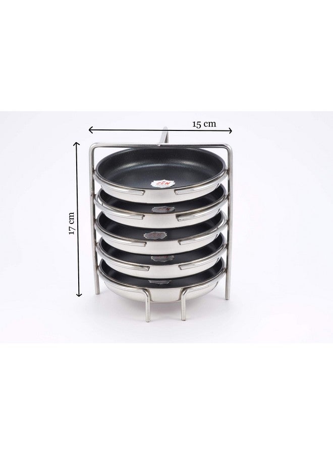 Jain Stainless Steel Non-Stick Thatte Idly Stand (Small Size) with 5 Plates South Indian Idly Maker Steaming Other Dishes Like Dhokla | Plate Diameter - 14cm | Pack of 1 Silver Color - Image 3