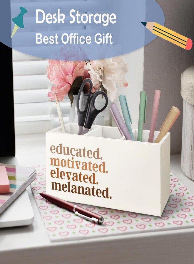 SNNDER Black Girl Women Gifts Pen Holder for Desk, African American Gifts, Black Girl Magic Wooden Pen Pencil Holder Organizer for Home Office Desk Accessories - Image 4