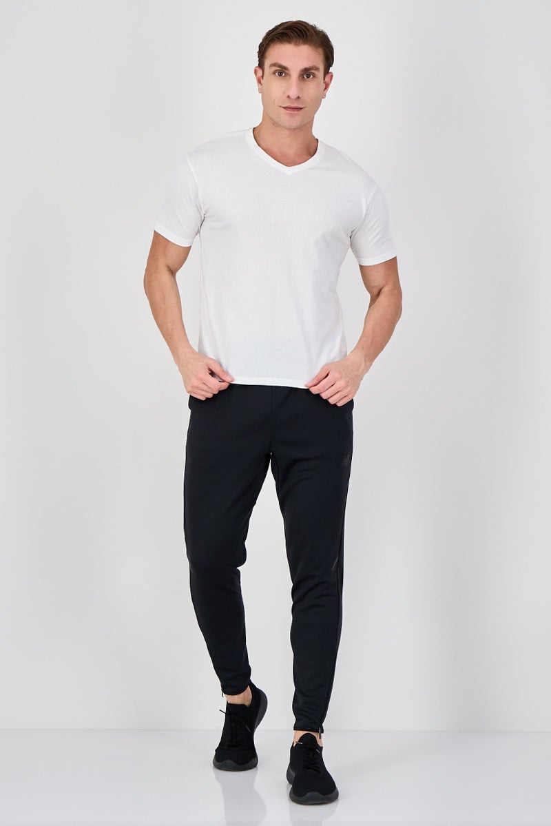 New Balance Men Slim Fit Training Sweatpants, Black - Image 4