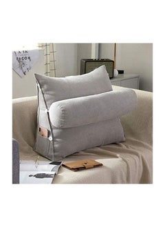 Nordic Triangle Sofa Cushion Adjustable Chair Backrest Pillow Bed Cloud Cushions Triangle Backrest Silver Gray