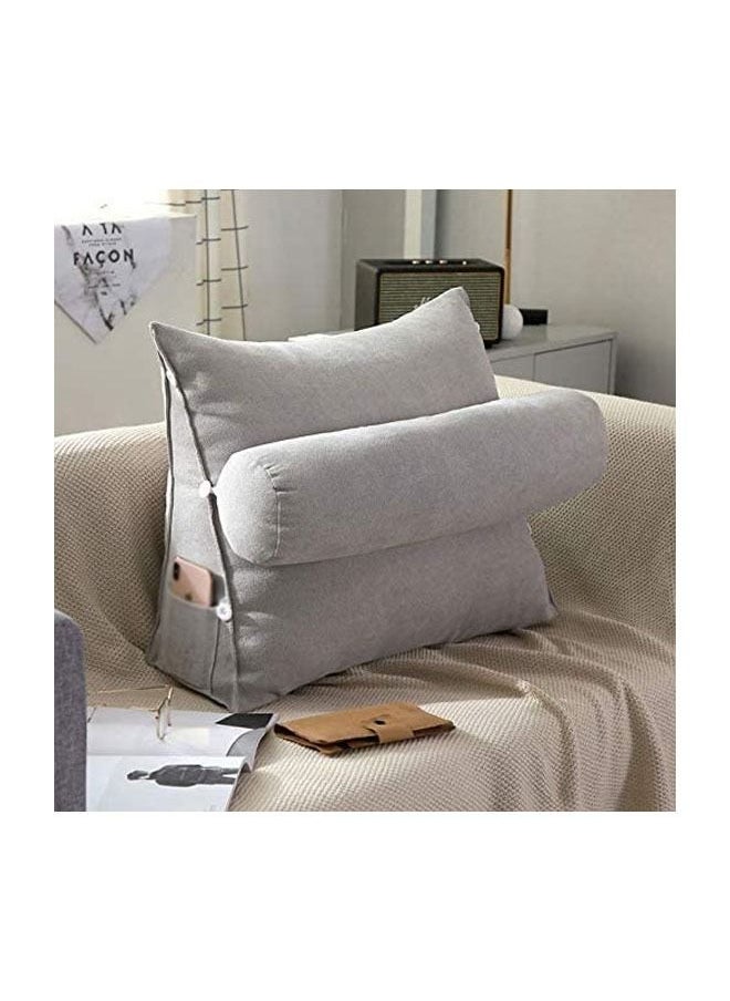 Generic - Nordic Triangle Sofa Cushion Adjustable Chair Backrest Pillow Bed Cloud Cushions Triangle Backrest Silver Gray - Image 1