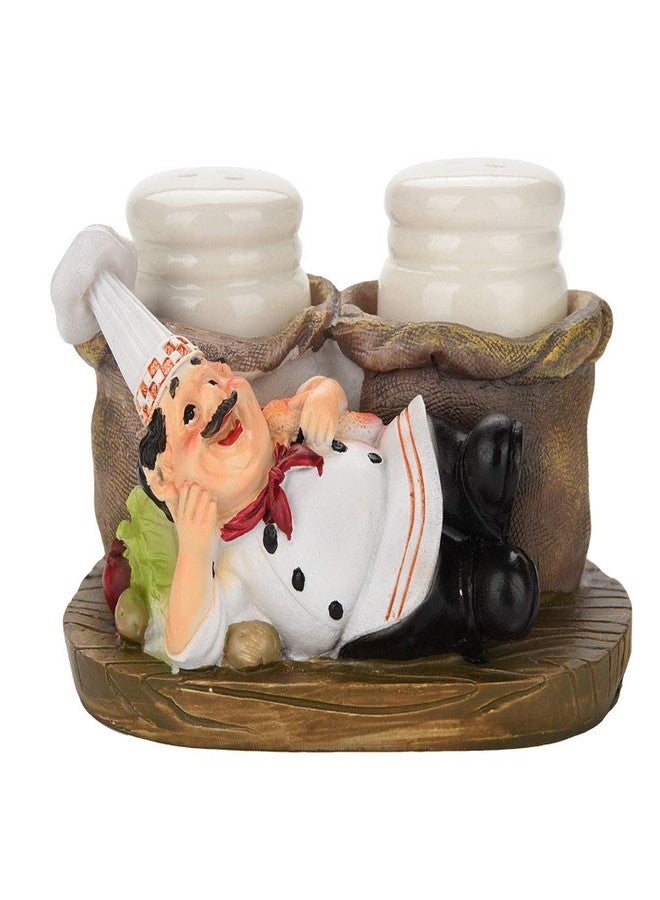 Agatige Salt and Pepper Shakers Set, Resin Chef Decorative Statue Spice Organizer Funny Chef Ornament Spice Jars Holder with Chef Figurines Holder for Family, Kitchen, Restaurant, Cafe, Bakery(#C) - Image 1