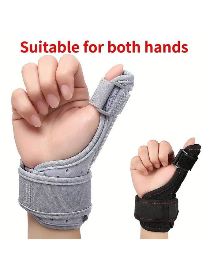 Gray Medical Wrist And Thumb Support For Carpal Tunnel Lightweight Breathable - Image 2