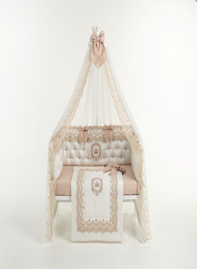 Monnet Baby Crib Canopy - French Lace Cream: Elegant Nursery Decor and Mosquito Net for Baby's Sleep - Stylish, Safe, and Breathable - Premium Quality, Adjustable, Easy Installation  - Image 2
