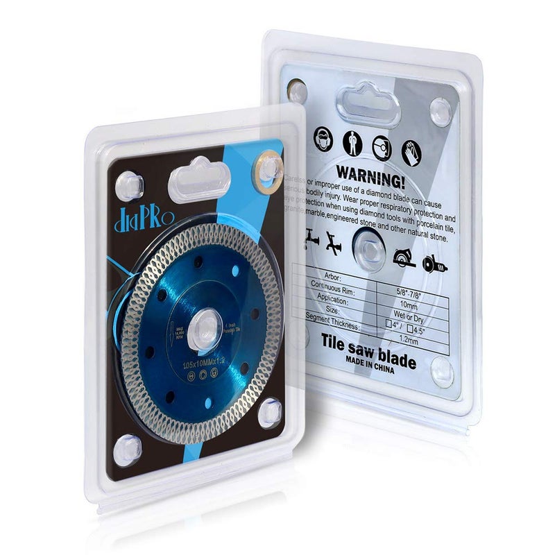 DAPRO 4 inch Super Thin Diamond Tile Blade Porcelain Saw Blade for Cutting Porcelain Tile Granite Marbles (4inch) - Image 2