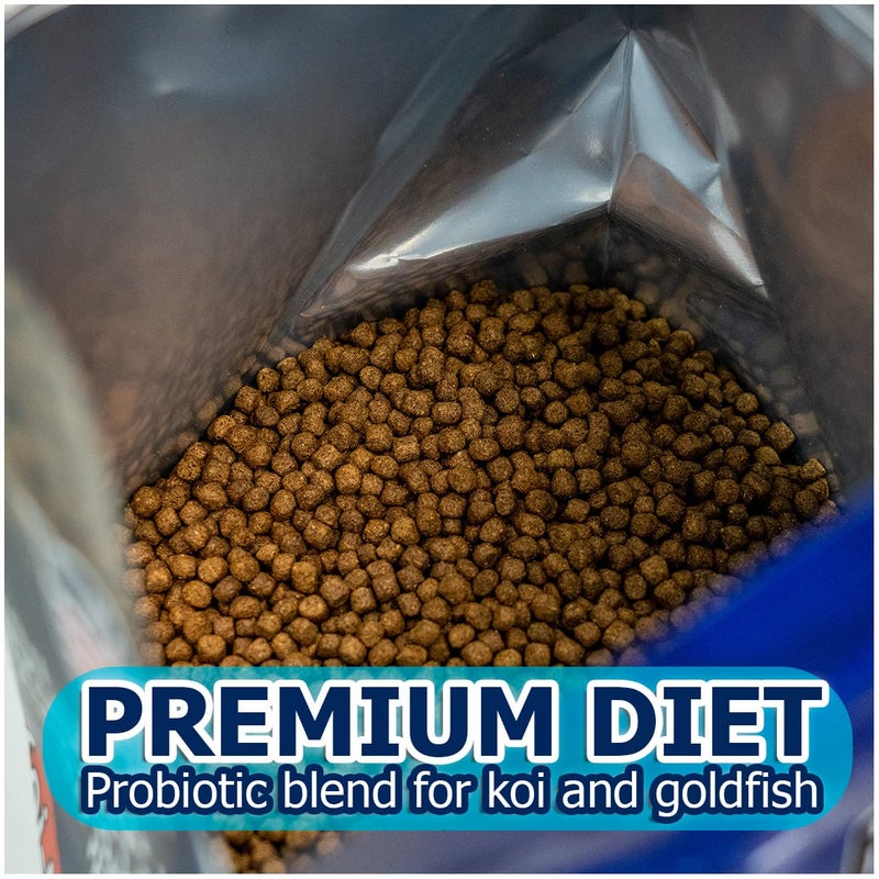 Pond Fish Food Probiotic Blend | 3.5 lb Floating Pellets for Koi & Goldfish | Premium Food in a Resealable Foil Pouch for Freshness - Image 3