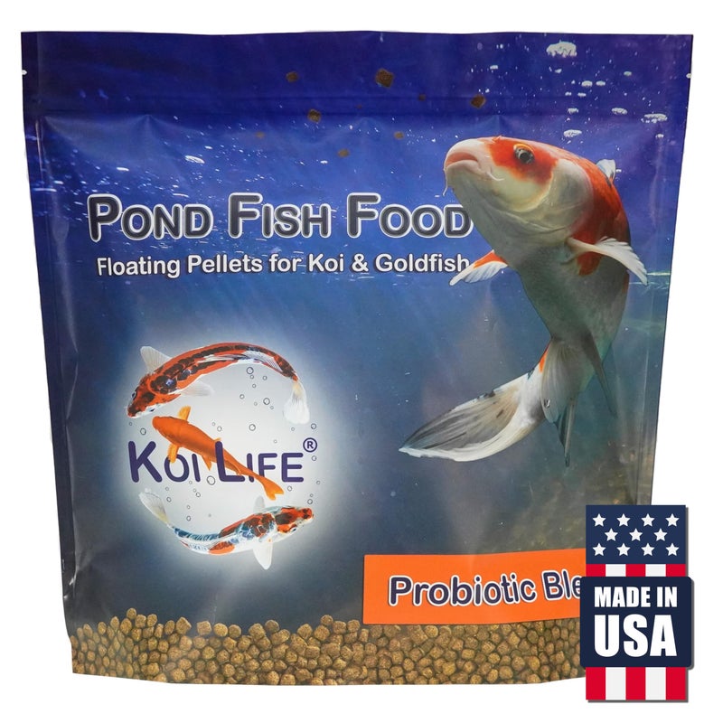 Pond Fish Food Probiotic Blend | 3.5 lb Floating Pellets for Koi & Goldfish | Premium Food in a Resealable Foil Pouch for Freshness - Image 1