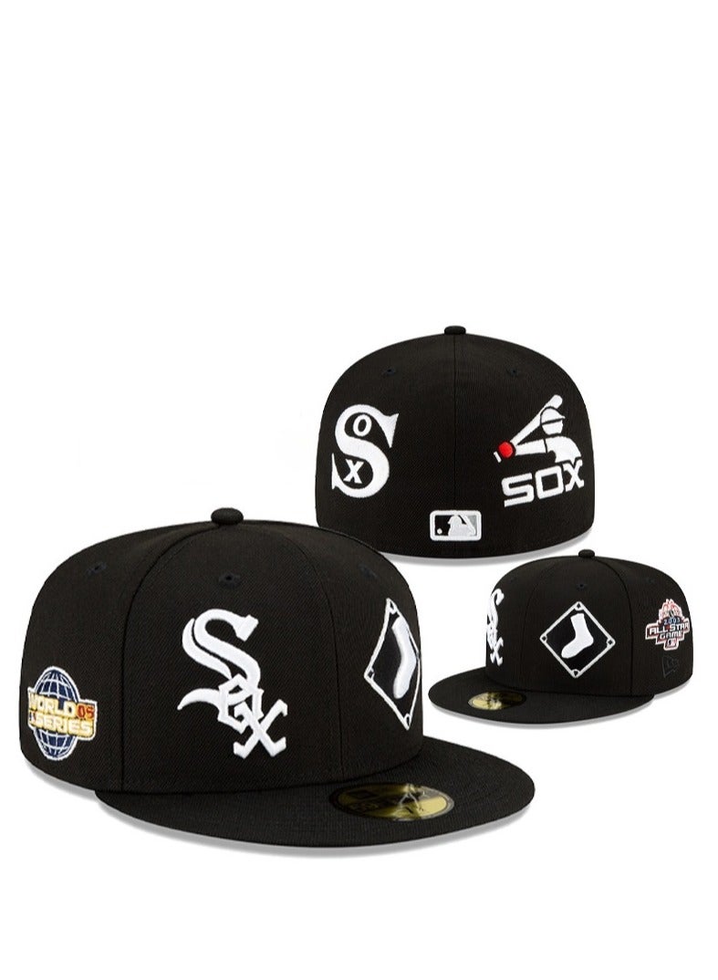NEW ERA Chicago White Sox Baseball Cap, Classic Team Logo, AA Quality, Flat - Brim Hat - 57.7cm 