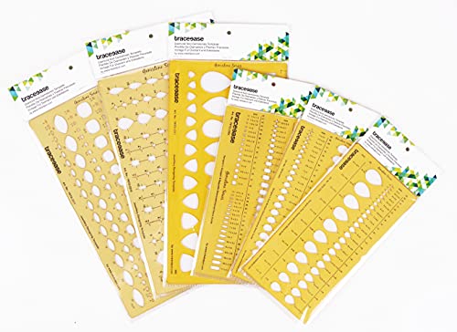 Traceease Jewelry Designing Template Drafting Tools Gemstone Multi,Size Jewellery Stencil- Pack of 6 Pieces - Image 3