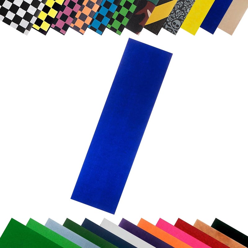 Turbo 9 x 33 Inch Skateboard Grip Tape Sheet Blue - Image 1