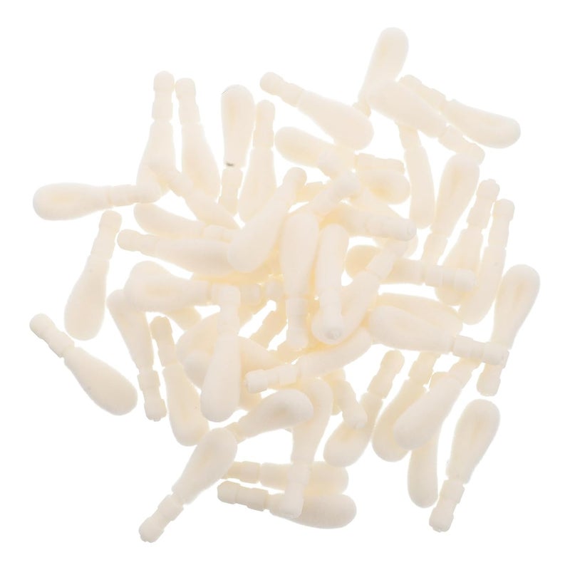50 Pcs Lip Brush Replacement Heads Flocking Soft Lipstick Cream Applicator Tips for Makeup and Travel Use - Image 1