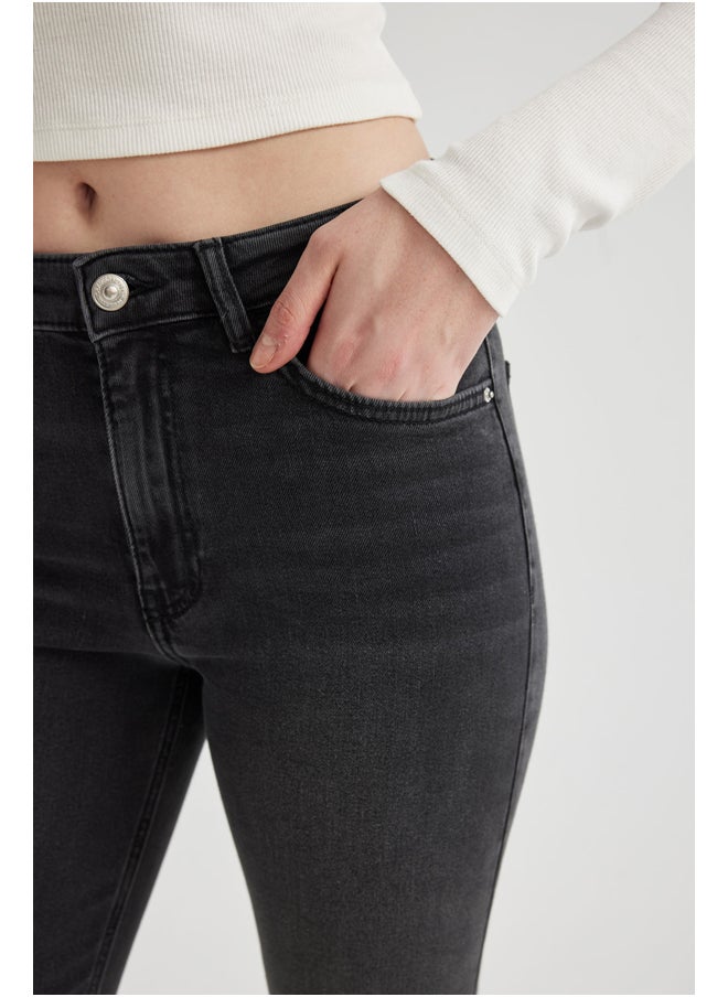 DeFacto - Woman Flare Fit Denim Trousers - Image 1
