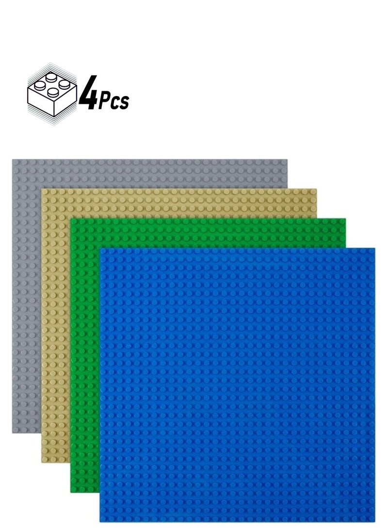 Classic Baseplates, 4 Pack Square 32x32 Stud Building Base, 10"×10" Large Building Board Base Plates, 100% Compatible with All Major Brands, Build and Display Board Set - Image 1