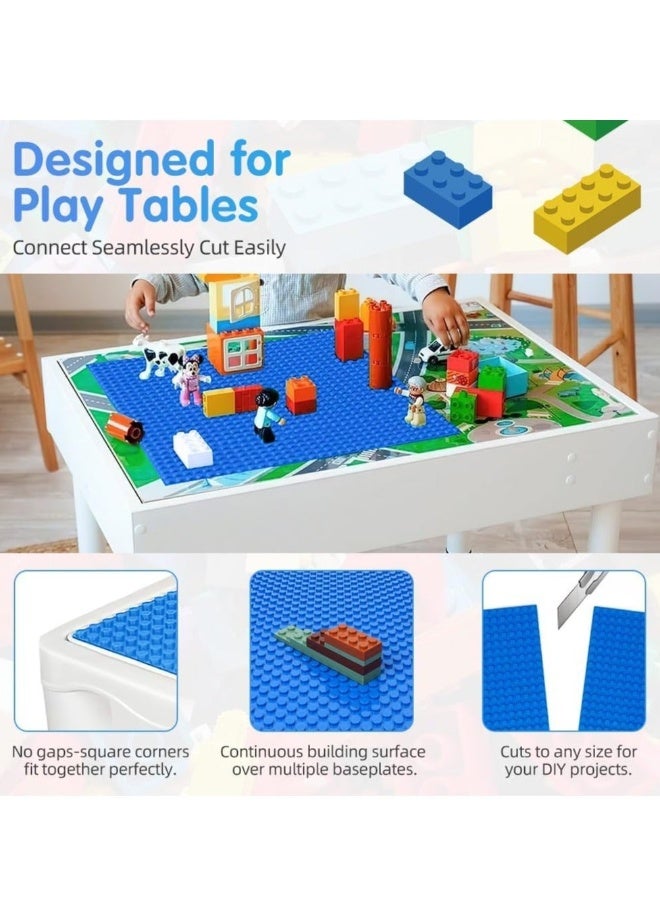 Classic Baseplates, 4 Pack Square 32x32 Stud Building Base, 10"×10" Large Building Board Base Plates, 100% Compatible with All Major Brands, Build and Display Board Set - Image 3