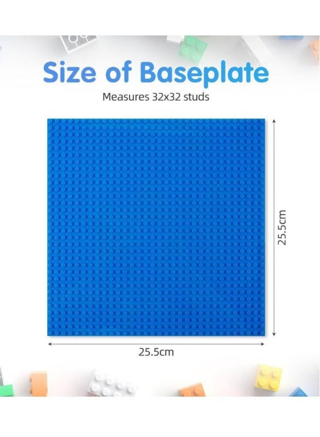 Classic Baseplates, 4 Pack Square 32x32 Stud Building Base, 10"×10" Large Building Board Base Plates, 100% Compatible with All Major Brands, Build and Display Board Set - Image 2