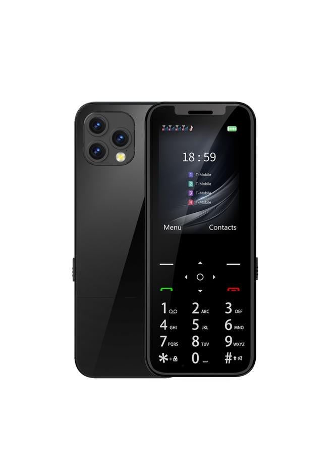 Green Tiger SERVO X4 Mini Mobile Phone English Key 2.4 inch MTK6261D 21 Keys Support Bluetooth FM Magic Sound Auto Call Record Torch Blacklist GSM Quad SIM Black - Image 1