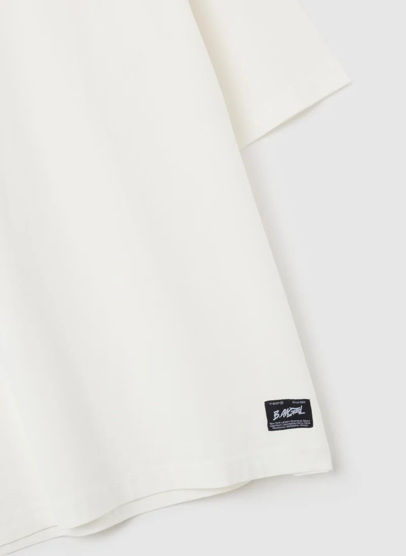 Ovs OVS White Boxy Fit Pure Cotton T-Shirt