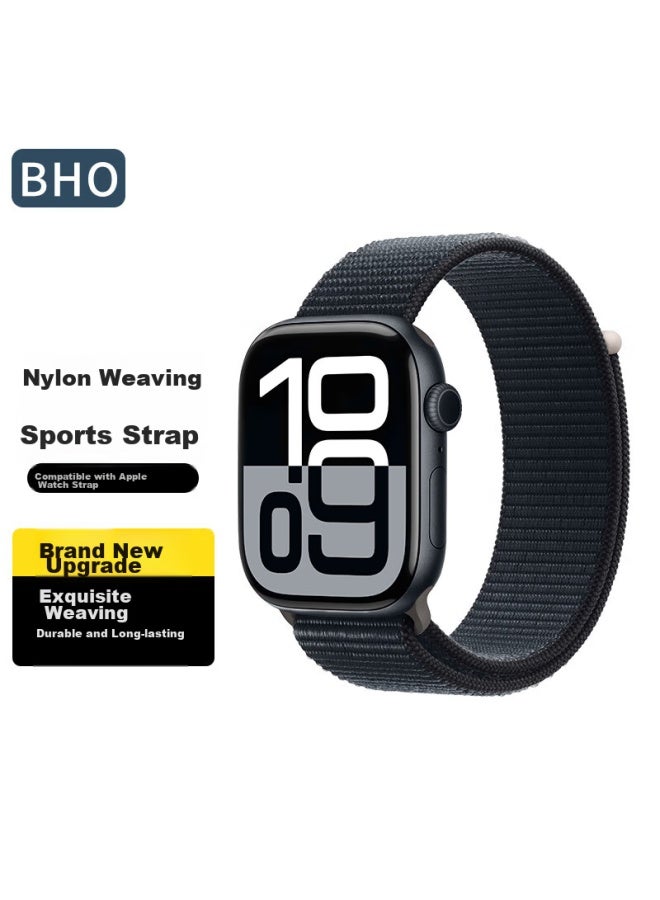 Bho Suitable For Apple Watch Straps, New Apple Watch S10/ultra2 Straps, Iwatch S9/8/7/6/5/se Nylon Loop Sports Straps - Image 1