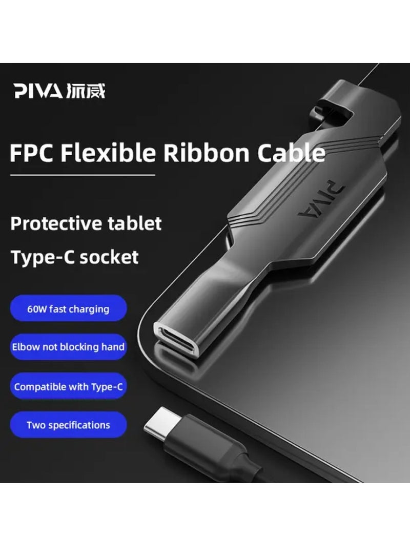 piva BIVA PW-02 Short Type-C Adapter Max PD60W Fast Charging Type-C 10Gbps FPC Tail Port Protector for Tablet - Image 3