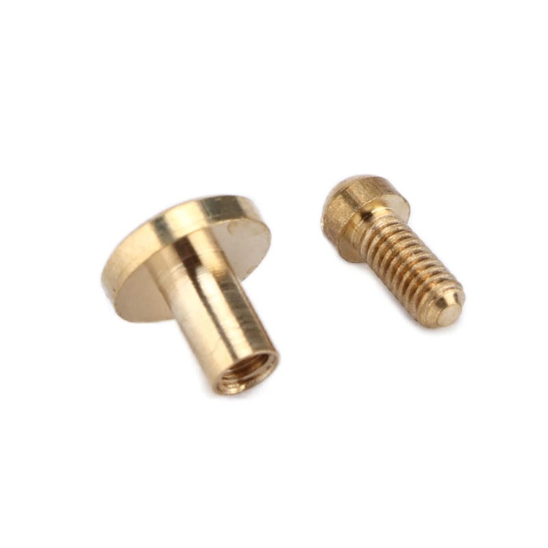 10 Sets Book Binding Screw, Round Screws Buttons Disassemble Sturdy Rivets Metal Nail Rivet Studs with 10 X Book Binding Screw for (6.5x7mm) - Image 2