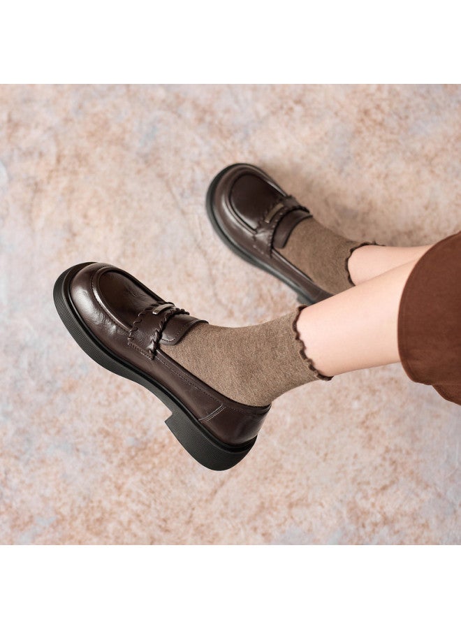 15MINS British Style Women's Little Leather Shoes Spring 2026 New French Loafers Single Shoes - Image 2